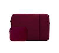 RAINYEAR Housse pour Ordinateur Portable 13 Pouces pour MacBook Air 13 Pouces M4 M3 M2 M1 A3240 A3113 A2681 A2338 A2337, Étui de Protection pour MacBook Pro 13,3 et 14 Pouces (Rouge)