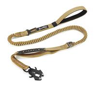 Raipult Laisse élastique Tactique Robuste pour Chien, 1,2 à 1,8 m, Laisse Anti-Traction avec Mousqueton à dégagement Rapide, Laisse réfléchissante Absorbant Les Chocs avec Ceinture de sécurité de