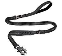 Raipult Laisse élastique Tactique Robuste pour Chiens de Moyenne et Grande Taille Qui tirent, Laisse de Travail Militaire K9, Laisse de Travail Militaire, Clip Grenouille Absorbant Les Chocs, poignée