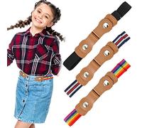 Rairsky 3 Pièces Ceinture Sans Boucle Enfant Réglable Ceinture Enfant Sans Boucle Invisible Ceintures Élastiques Sans Boucle Pour Enfants 37cm-57cm pour Garçons et Filles (3 Couleurs)