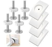Rairsky 4 Pièces Vis de Portail D'escalier M10*80 mm, Tiges Filetées | avec Protections Murales Tampons de Sécurité, Barriere de Securite Enfant sans Percage, Vis Barrière Sécurité Enfant