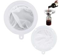 Rairsky Lot de 2 tamis en maille en nylon - 14 cm et 16 cm - 200 et 400 mailles - Pour aliments - Facile à utiliser et à nettoyer - Multifonction