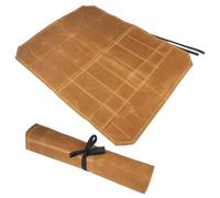 Rairsky Malette Couteaux Professionnel,Toile Cirée,Malette Cuisine avec 7 Compartiments,Etui a Couteaux,pour Le Camping et la Randonnée,Durable et Facile à Nettoyer,Protection des Outils (Kaki)