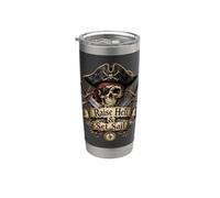Raise Hell & Set Sail Pirate Skull : aventure nautique Gobelet isotherme en acier inoxydable double paroi