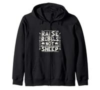 Raise Rebels Not Sheep Motivation indépendante |- Sweat à Capuche