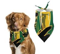 Raise Your Beer Glass Bandana triangulaire pour chien en polyester lavable Bavoirs mignons pour animaux de compagnie pour chiens de taille moyenne et grande taille chiots et chats