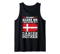 Raised by a Danish Mother Mother's Day Denmark Flag Débardeur