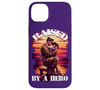 Raised by a Hero Military Father and Daughter Military Kids Coque pour iPhone 14 Plus