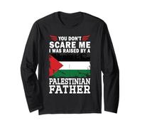 Raised by a Palestinian Father Father's Day Palestine Flag Manche Longue