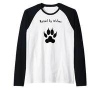 Raised by Wolves Wolf - Imprimé Patte de Loup Manche Raglan