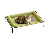 Raised Cat Bed Portable Washable Pet Supplies 夏季猫窝 - 夏季宠物床/狗床，其架高设计使其离地，通风性