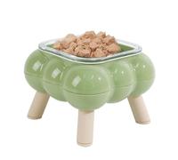 Raised Cat Bowl | Elevated Kitten Bowl - 1x High-Leg Water Dish with Anti-Black Chin Design | Tilted Pet Feeder for Food & Water | Ideal for Home, Travel, Apartment, Floor & Outdoor Use