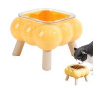 Raised Cat Bowl, High-Legged Lifted Food and Water Dish, Anti-Black Chin Pet Feeder, for Home, Travel, Apartment, Floor Use, Outdoor Feeding and Daily Cat Drinking