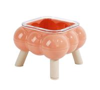 Raised Cat Bowl, High-Legged Pet Feeder Dish, Anti-Black Chin Tilted Design, Non-Slip Base, Ideal for Easy Eating, Daily Feeding, Drinking at Home, Apartments, Travels, 350 g