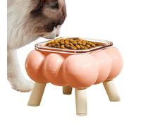 Raised Cat Bowl, High-Legged Pet Feeder, Lifted Food and Water Dish with Anti-Black Chin Design for Daily Feeding, Home, Travel, Apartment, Outdoor Floor Use, Cat Comfort