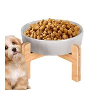 Raised Cat Bowl, Spill Proof Slow Feeder Pet Bowl, 10x10x12cm, Anti-Slip Ceramic Dog Food Container, Elevated Feeding Supplies for Indoor Cats, Dogs, Easy to Clean