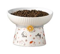 Raised Cat Bowl, Tilted Cat Bowl, Elevated Food Bowl, Elevated Water Bowls, Tilted Elevated Cat Food Bowls Designed for Fat-Faced Cats and Small Dogs, Ensuring Comfortable and Ergonomic Feeding