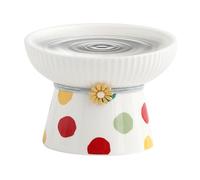 Raised Cat Bowl, Tilted Cat Bowl, Elevated Food Bowl, Elevated Water Bowls, Tilted Elevated Cat Food Bowls Designed for Fat-Faced Cats and Small Dogs, Ensuring Comfortable and Ergonomic Feeding