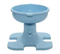 Raised Cat Bowl with Adjustable Height, Elevated Anti-Slip Pet Dish, Non-Tip Food Container for Cats and Dogs, 3.23x7.17x5.71 inches Magnetic Sponge Grip for Neck Protection