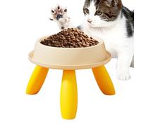Raised Cat Bowls, Elevated Dish Set, 5.51in Anti-Vomit Pet Feeder, Portable Multiple Kitten, Veterinary Recommended Daily Use for Multi-Pet Home, Outdoor, Travel Feeding
