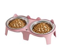 Raised Cat Bowls - Stainless Steel Pet Dish, Detachable Feeding Stand, Wate | Elevated Cat Bowls - Detachable Feeder for Pets with Stable Stand | Stainless Steel Dishes for Food Water Feeding Home Use