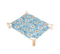 Raised Cooling Dog Bed 60cm Breathable Washable Cot for Summer