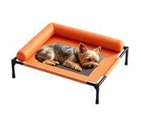 Raised Dog Bed, Elevated Cooling Cot, Breathable Washable Utility, Compact Travel Accessory, 90 x 60 cm, for Indoor Outdoor Patio Porch Deck Backyard Camping Summer RV Car Truck Household Setup