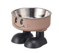 Raised Dog Bowl - Acier inoxydable 5,51 x 4,13 in Elevated Pet Feeder Anti-Slip | Ergonomic Neck Joint Relief Water And Food Bowl, Stainless Steel Pet Food Dish For Dogs, Puppies, Cats, Kittens, Home