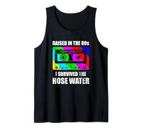 Raised in The 80s Cassette Tape Funny Retro Débardeur