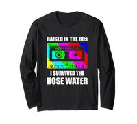 Raised in The 80s Cassette Tape Funny Retro Manche Longue