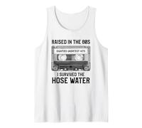 Raised in The 80s. Hose Water. Cassette Tape Funny Retro Débardeur