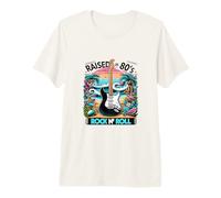 Raised on 80's Rock N Roll - Rock Band - Bandeau pour Cheveux T-Shirt Haut de Gamme