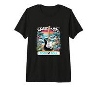 Raised on 80's Rock Roll - Rock Band - Bandeau pour Cheveux T-Shirt Haut de Gamme