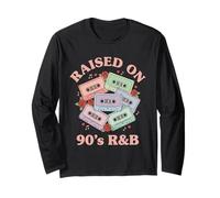 Raised on 90s R&B Cassette rétro rétro Old School RNB Manche Longue