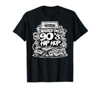 RAISED ON 90sHIP HOP Old School Graffiti Cassette T-Shirt