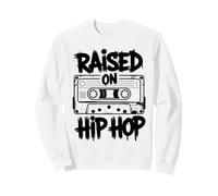 Raised on Hip Hop des années 90, Amateur de Musique sur Cassette rétro Sweatshirt