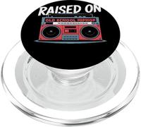 RAISED ON OLD SCHOOL HIPHOP Boombox Années 80 Musique Rap PopSockets PopGrip pour MagSafe