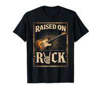 Raised on Rock Vintage Guitar Bands Music Lovers T-Shirt