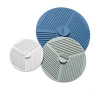 Raised-Ridge Couvercles en silicone pour cuisine Compatible avec différentes tailles de bols et casseroles pour contrôler la chaleur et les déversements (mélange)