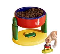 Raised Tilted Cat Food, Water Bowls with Adjustable Height, Anti-Vomiting Suction Cup Pet Feeding Bowls, Elevated Cat Bowl for Puppies, Kittens and Small Dogs 7.48x6.3x5.71 inches