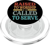 Raised to Worship Called to Serve - Religious Mormon PopSockets PopGrip pour MagSafe