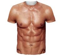 RAISEVERN 3D T-Shirt pour Hommes Femmes D'été Casual Tees À Manches Courtes avec Drôle Psychologie Vague Ligne Imprimé,Planet Chat (Multicolor),XL
