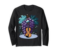 Raisin d’Hiver Jouant du Violon - Design Musical Fruité Manche Longue