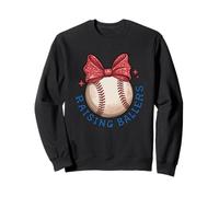 Raising Ballers Baseball Maman Dad Support Sweatshirt