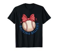Raising Ballers Baseball Maman Dad Support T-Shirt