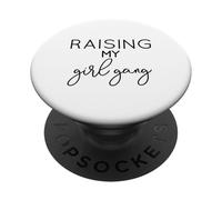 Raising My Girl Gang Mom of Girls Fête des Mères PopSockets PopGrip Adhésif