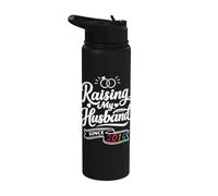 Raising My Husband Since 2019 Funny Wedding Anniversary Wife Stainless Steel Insulated Water Bottle