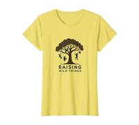 Raising Wild Things: Silhouette d'arbre ludique pour Enfants T-Shirt, Femme, Citron, 3XL