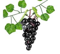 Raisins Artificiel Réalistes - Faux Raisins - Grappe Raisin En Plastique - Fruits Artificiels Réalistes - Raisins Artificiels Noirs Pour Cuisine Fête Mariage Photographie Faux Faisceaux Raisin