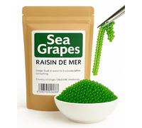 Raisins de Mer Séchés - Le Caviar Vert des Gourmets | Algues Caulerpa Lentillifera (Umibudo) - Saveur Unique et Croquante, Apportez du peps et une touche iodée à vos plats ! Sea Grapes